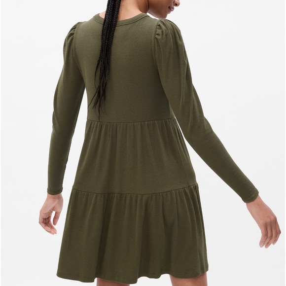 Puff Sleeve Tiered Mini Dress NWOT - Picture 2 of 2
